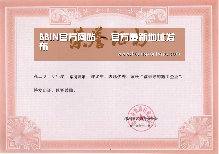 BBIN下载荣誉证书一